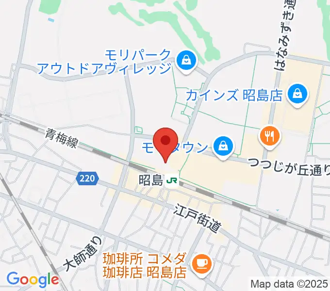 昭和の森カルチャーセンターの地図