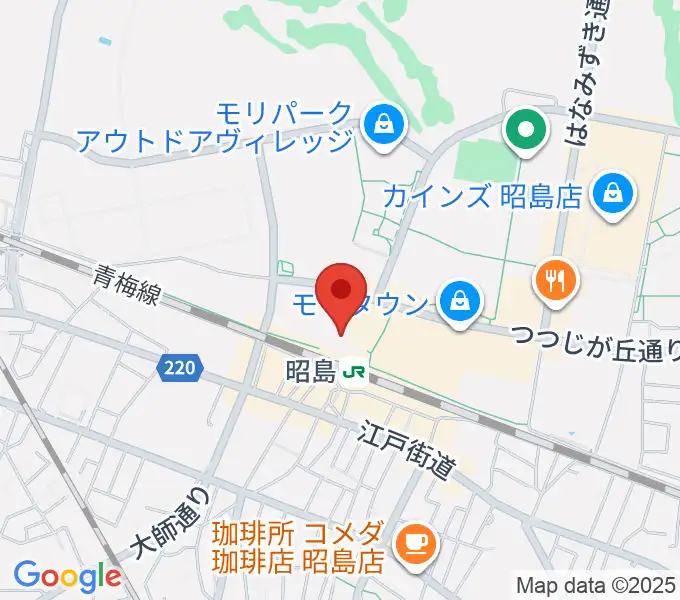 昭和の森カルチャーセンターの地図