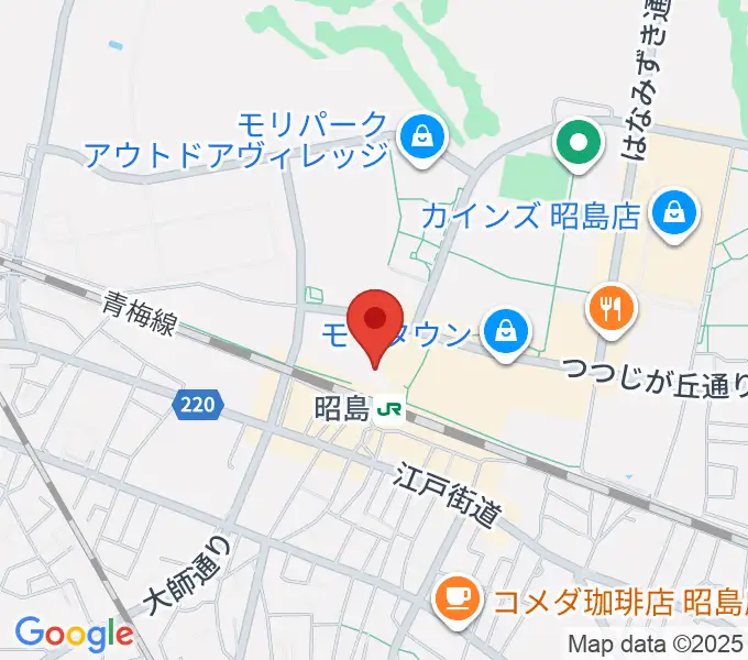 昭和の森カルチャーセンターの地図