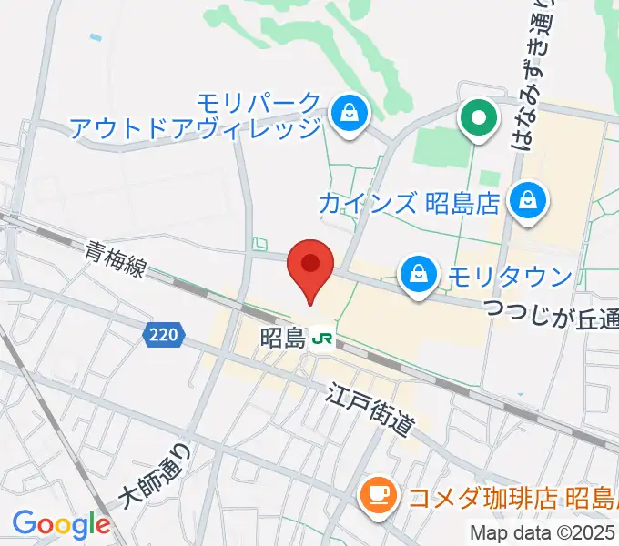 昭和の森カルチャーセンターの地図