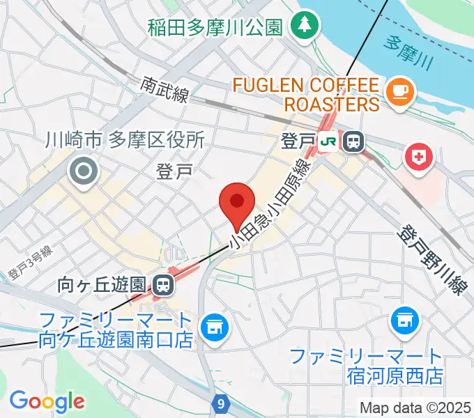 アミーズボーカルスクール向ヶ丘遊園校の地図