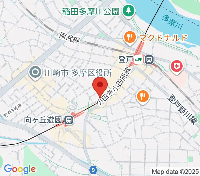 アミーズボーカルスクール向ヶ丘遊園校の地図