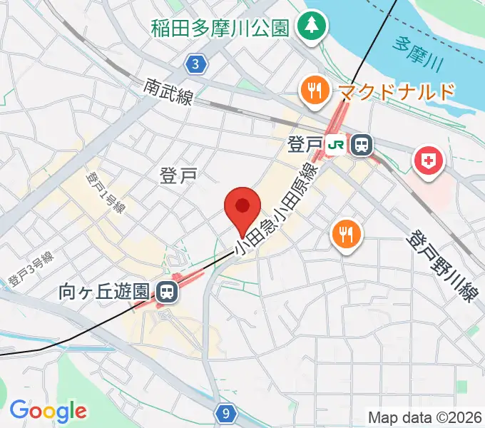 アミーズボーカルスクール向ヶ丘遊園校の地図