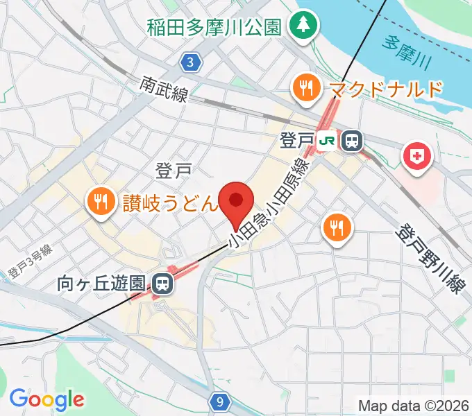 アミーズボーカルスクール向ヶ丘遊園校の地図