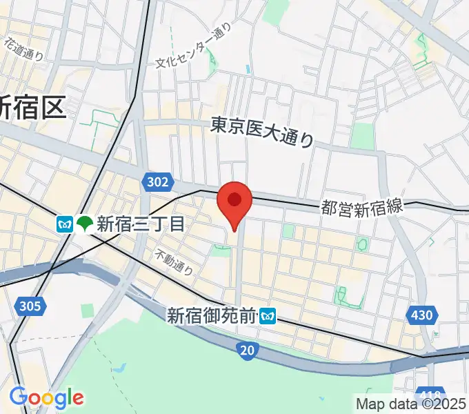 アミーズボーカルスクール新宿三丁目校の地図