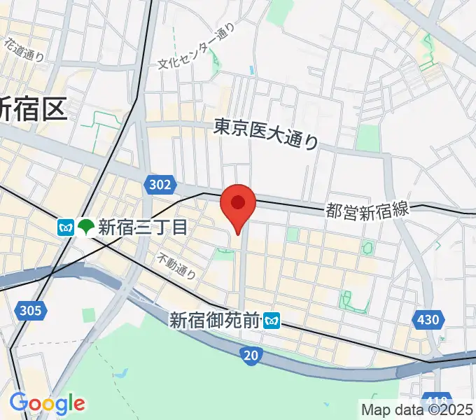 アミーズボーカルスクール新宿三丁目校の地図