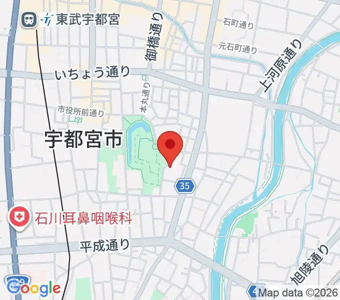 宇都宮ビッグアップルの地図
