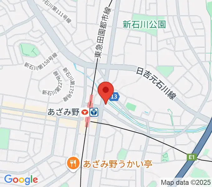 アミーズボーカルスクールあざみ野校の地図