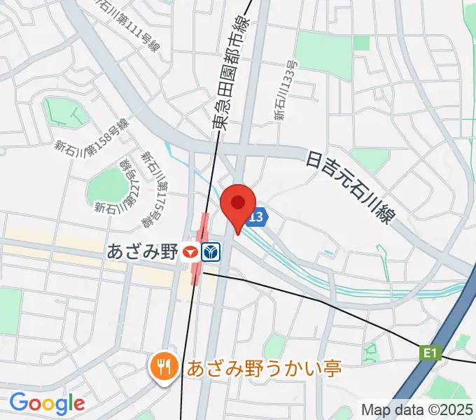アミーズボーカルスクールあざみ野校の地図