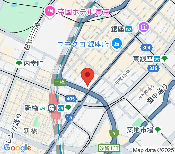 博品館劇場の地図
