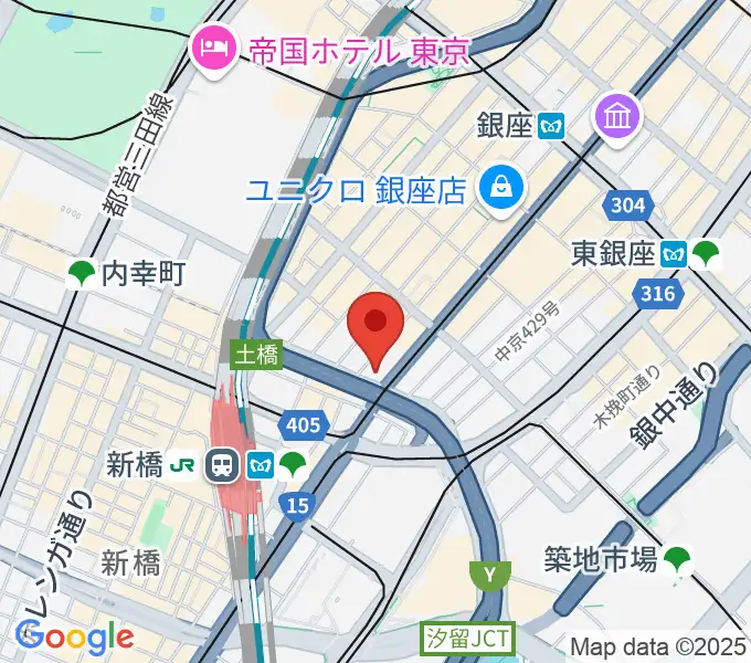 博品館劇場の地図