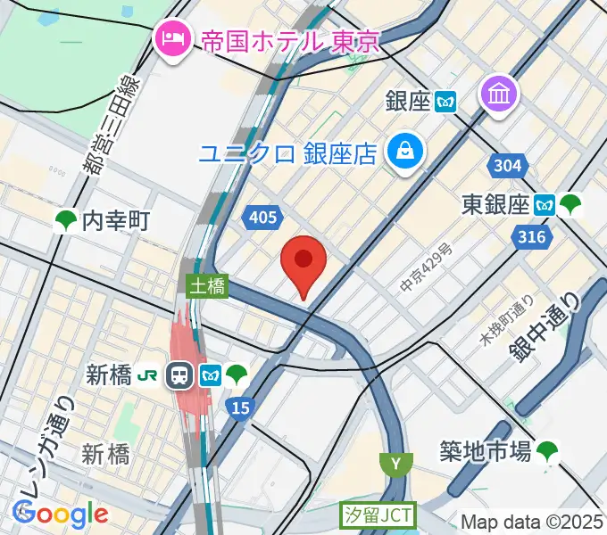 博品館劇場の地図