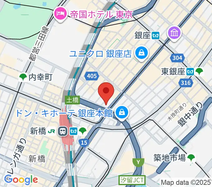 博品館劇場の地図