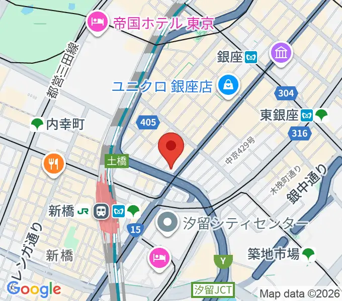 博品館劇場の地図