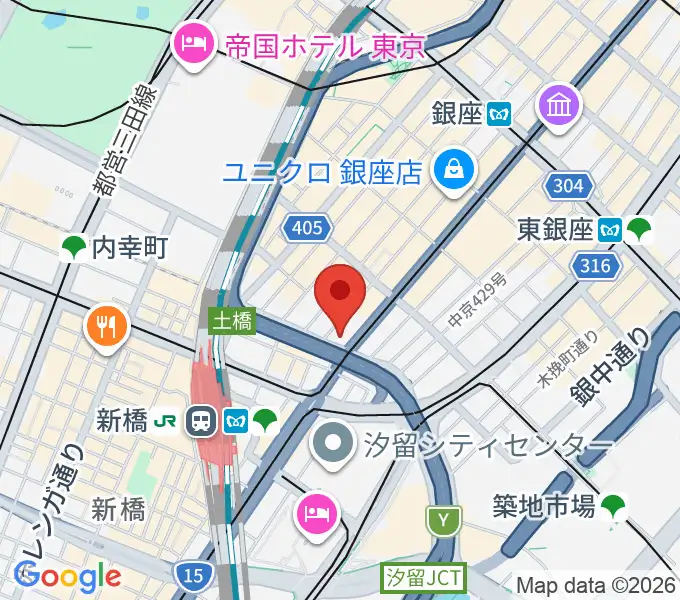 博品館劇場の地図