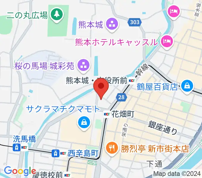 熊本市国際交流会館の地図