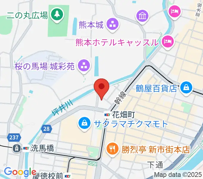熊本市国際交流会館の地図