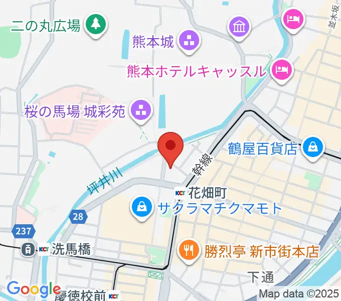 熊本市国際交流会館の地図