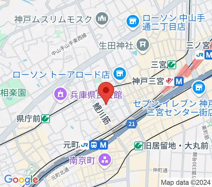 ミスルトゥー・ミュージック・スクールの地図