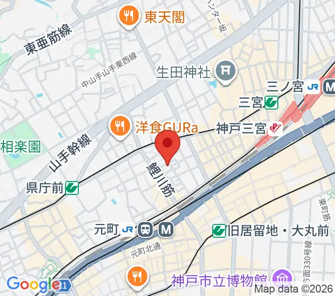 ミスルトゥー・ミュージック・スクールの地図