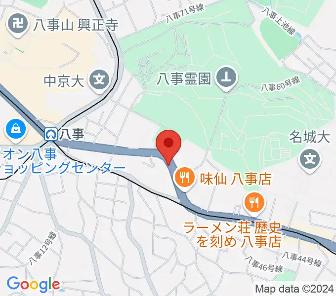 サウンドノート名古屋の地図