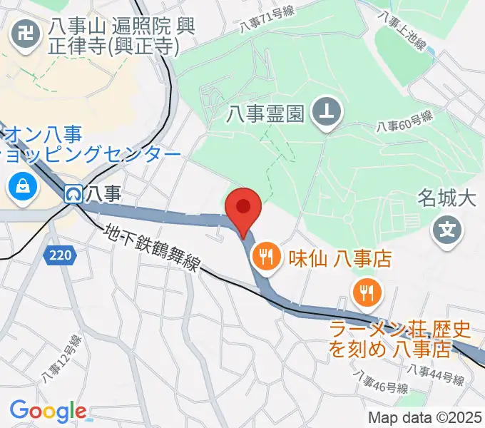 サウンドノート名古屋の地図