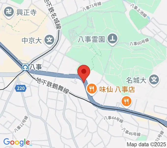 サウンドノート名古屋の地図