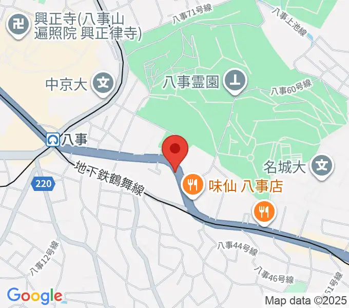 サウンドノート名古屋の地図
