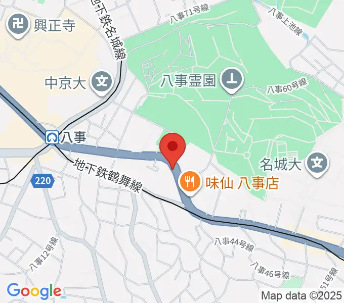 サウンドノート名古屋の地図