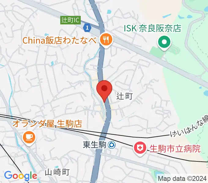 天理楽器 生駒店の地図