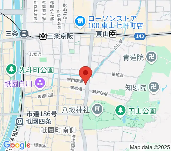 祇園SILVER WINGSの地図