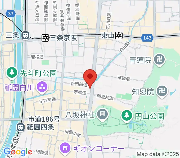 祇園SILVER WINGSの地図