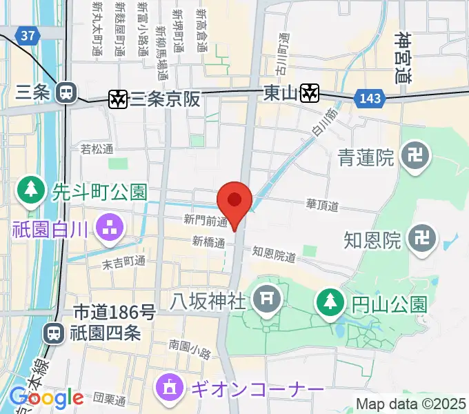 祇園SILVER WINGSの地図