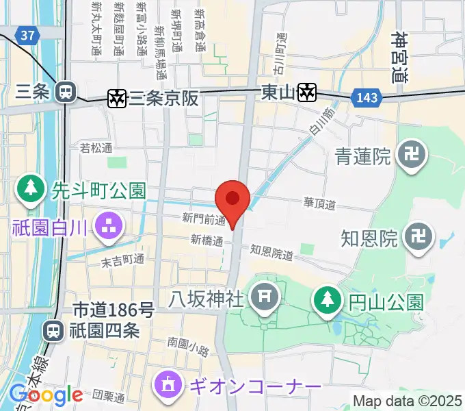 祇園SILVER WINGSの地図