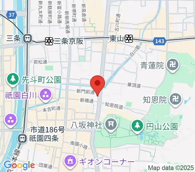 祇園SILVER WINGSの地図