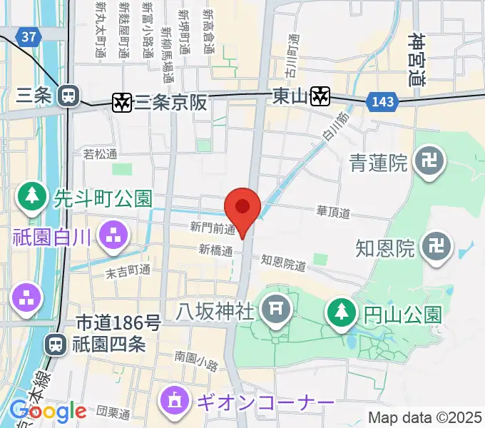 祇園SILVER WINGSの地図