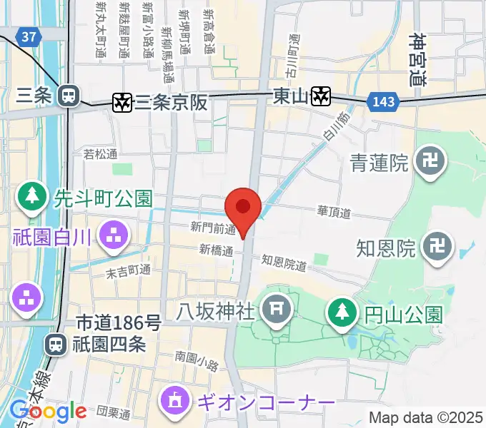 祇園SILVER WINGSの地図