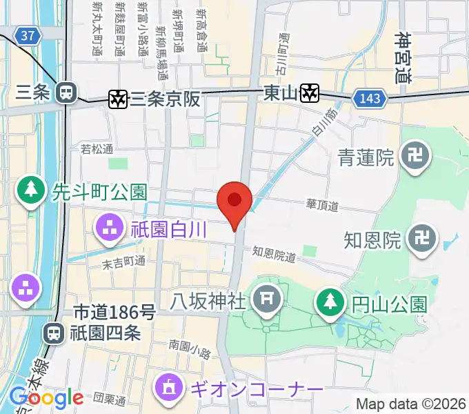 祇園SILVER WINGSの地図