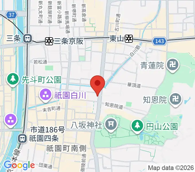 祇園SILVER WINGSの地図