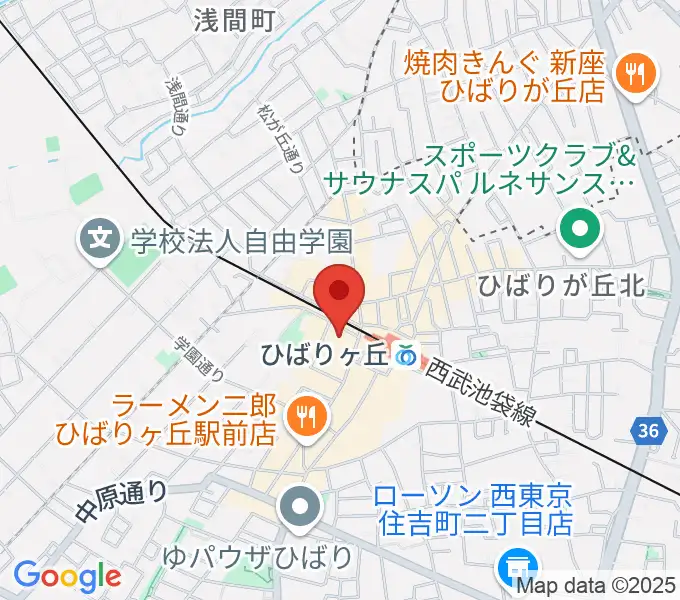 ひばりが丘カルチャーセンターの地図