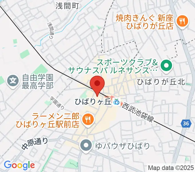 ひばりが丘カルチャーセンターの地図
