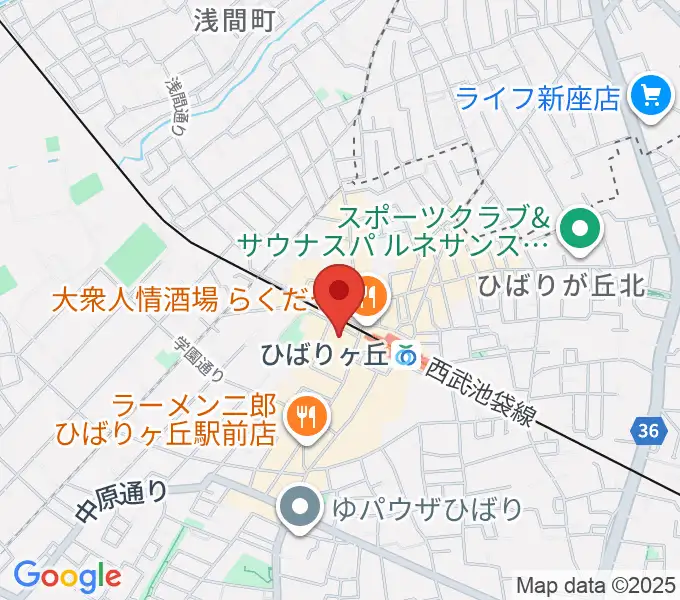ひばりが丘カルチャーセンターの地図
