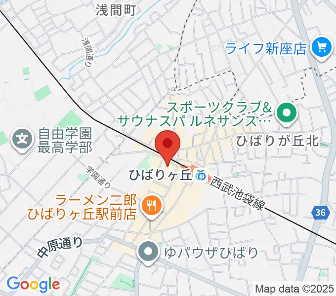 ひばりが丘カルチャーセンターの地図
