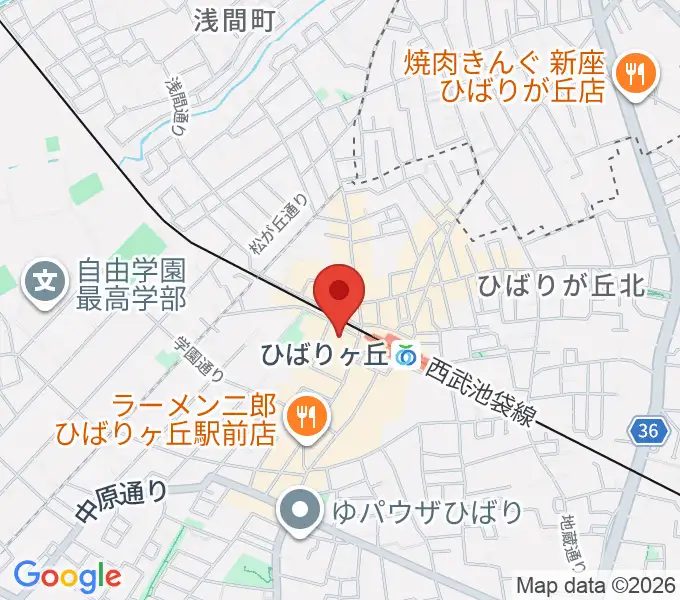 ひばりが丘カルチャーセンターの地図