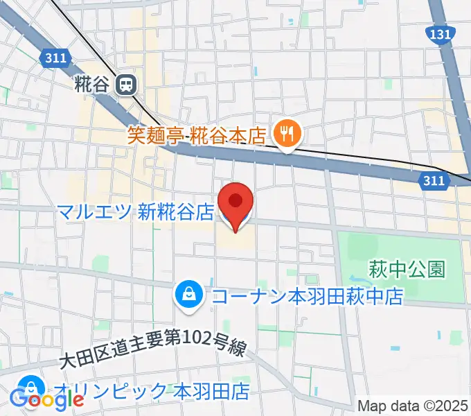羽田カルチャーセンターの地図