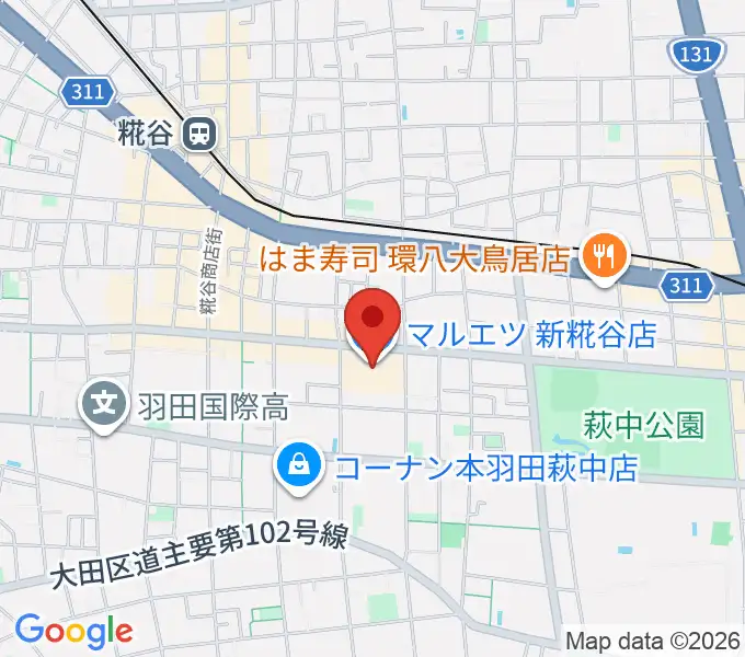羽田カルチャーセンターの地図