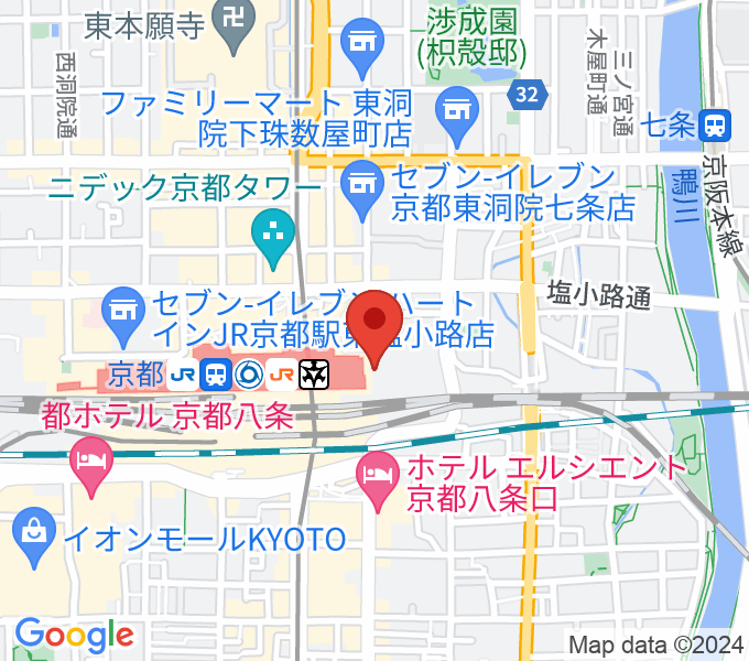 JEUGIA ミュージックサロン京都駅の場所