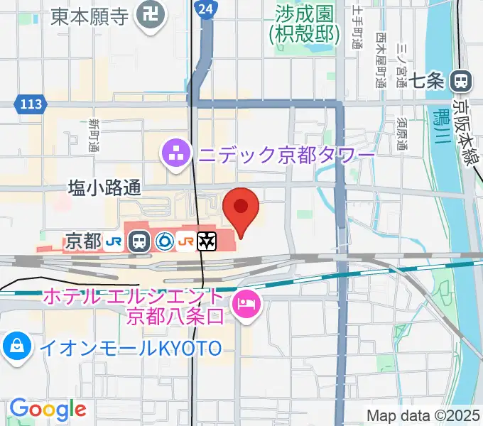 JEUGIA ミュージックサロン京都駅の地図