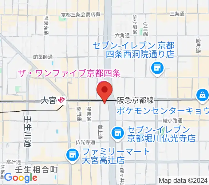 京都ルータールーターの地図