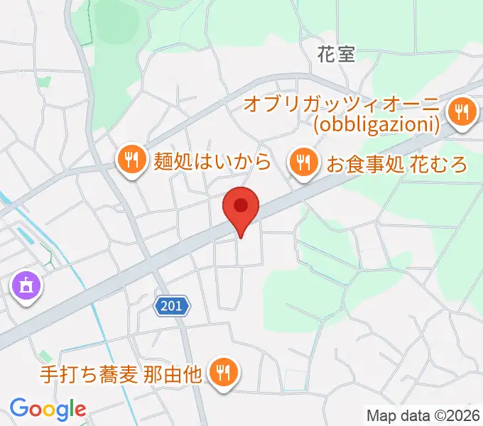ミュージックプラント 花室スタジオの地図
